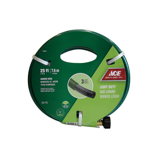 ACE GARDEN HOSE LIGHT DUTY 25FT X 1/2IN DIA. (7.6M X 12.7MM DIA.) COUPLER